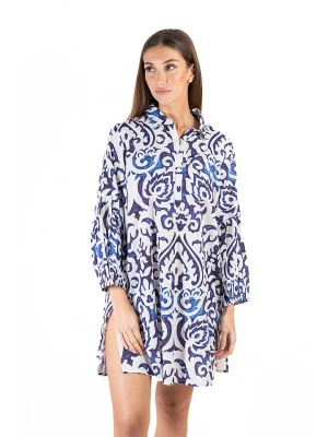 Isla Bonita by SIGRIS Sukienka w kolorze biało-granatowym rozmiar: L