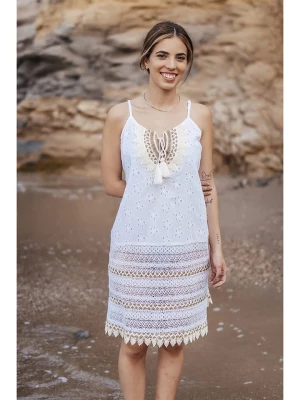 Isla Bonita by SIGRIS Sukienka w kolorze biało-kremowym rozmiar: M