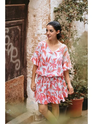 Isla Bonita by SIGRIS Sukienka w kolorze biało-różowym rozmiar: XL