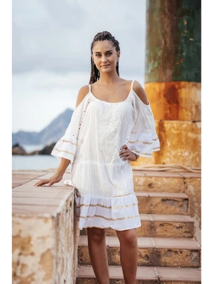 Isla Bonita by SIGRIS Sukienka w kolorze białym rozmiar: L