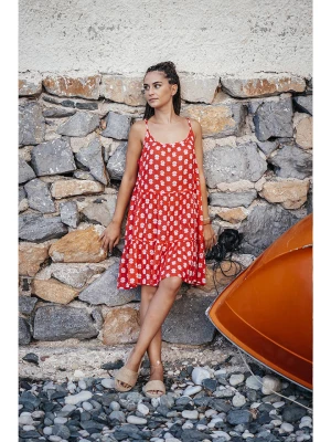 Isla Bonita by SIGRIS Sukienka w kolorze czerwono-białym ze wzorem rozmiar: M