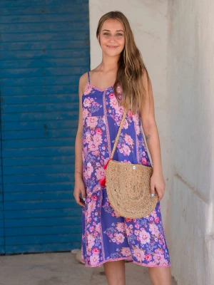 Isla Bonita by SIGRIS Sukienka w kolorze fioletowym ze wzorem rozmiar: L