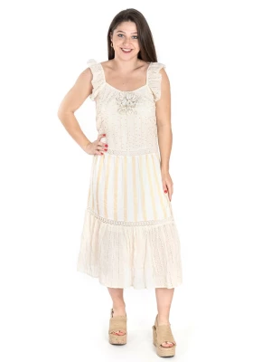 Isla Bonita by SIGRIS Sukienka w kolorze kremowym rozmiar: L