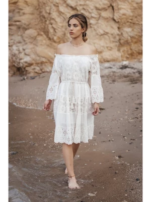 Isla Bonita by SIGRIS Sukienka w kolorze kremowym rozmiar: M