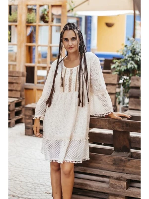 Isla Bonita by SIGRIS Sukienka w kolorze kremowym rozmiar: XL