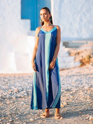 Isla Bonita by SIGRIS Sukienka w kolorze turkusowo-czarnym rozmiar: L