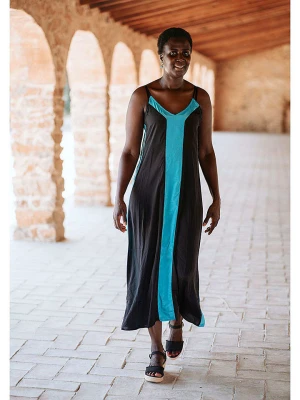 Isla Bonita by SIGRIS Sukienka w kolorze turkusowo-czarnym rozmiar: XL