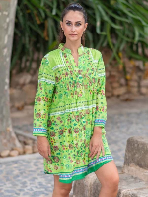 Isla Bonita by SIGRIS Sukienka w kolorze zielonym ze wzorem rozmiar: S