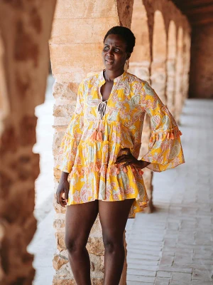 Isla Bonita by SIGRIS Sukienka w kolorze żółtym rozmiar: L