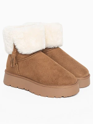 ISLAND BOOT Botki zimowe "Cinnamon" w kolorze jasnobrązowym rozmiar: 40