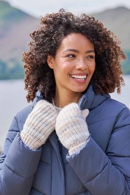 IsoTherm damskie rękawiczki z wyściółką futrzaną - Beige Mountain Warehouse