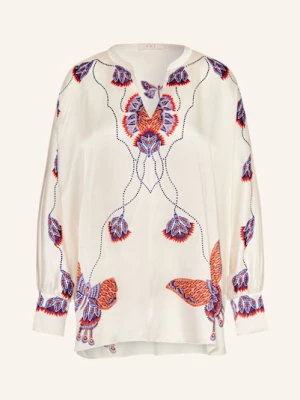 Ivi Collection Bluzka Z Dodatkiem Jedwabiu weiss