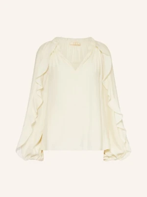 Ivi Collection Bluzka Z Falbanami weiss