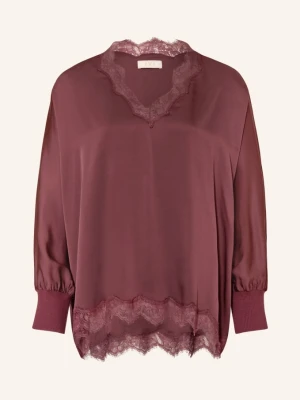 Ivi Collection Bluzka Z Jedwabiem rot CIEMNOCZERWONY