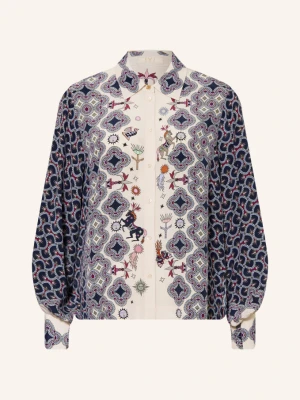 Ivi Collection Bluzka Z Jedwabiem weiss biały