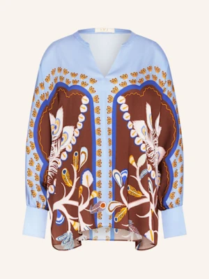 Ivi Collection Bluzka Z Jedwabiu blau