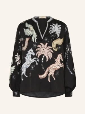 Ivi Collection Bluzka Z Jedwabiu schwarz