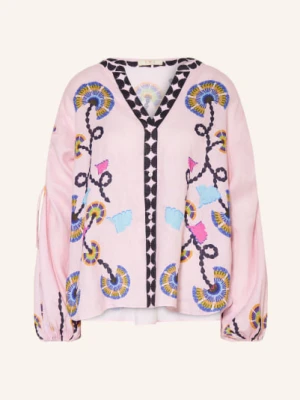 Ivi Collection Bluzka Z Lnu rosa