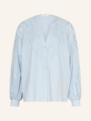 Ivi Collection Bluzka Z Ozdobnymi Kamykami blau
