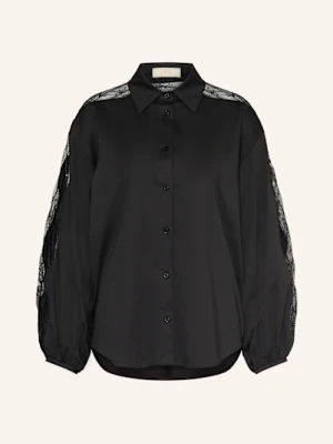 Ivi Collection Koszula Z Koronką I Cekinami schwarz