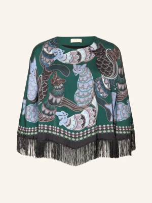 Ivi Collection Ponczo Z Jedwabiem gruen