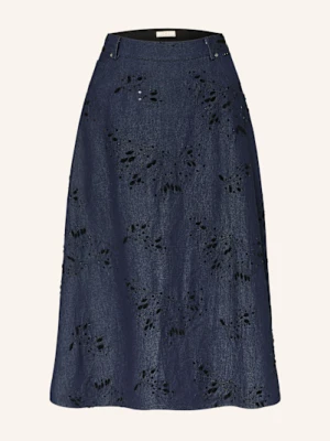 Ivi Collection Spódnica Jeansowa Z Cekinami blau
