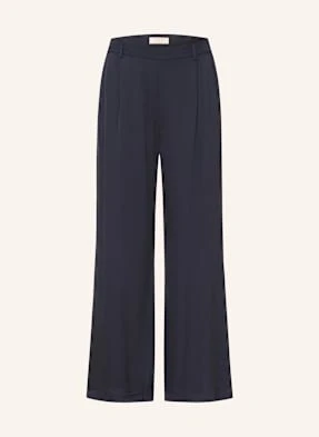 Ivi Collection Spodnie Marlena Z Jedwabiu blau