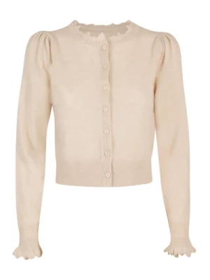 Ivory Cashmere Cardigan z Ruffles Ulla Johnson