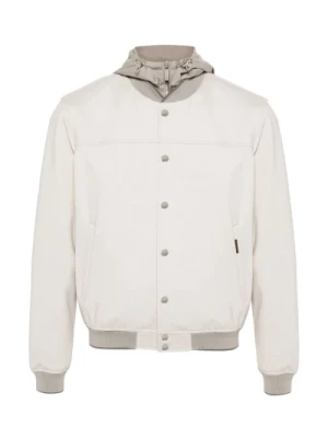 Ivory `Darren` Bomber Jacket Moorer