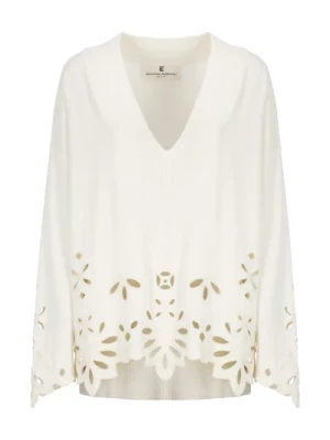 Ivory Sweter z Dekoracjami Ermanno Scervino