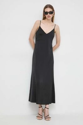 Ivy Oak sukienka kolor czarny maxi prosta IO117599