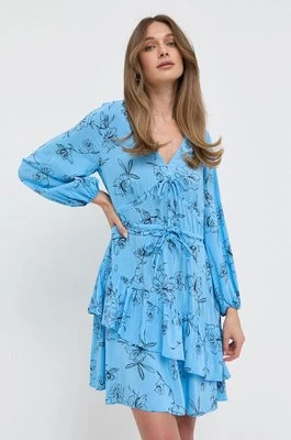 Ivy Oak sukienka kolor niebieski mini rozkloszowana