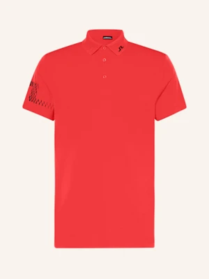 J.Lindeberg Funkcyjna Koszulka Polo rot
