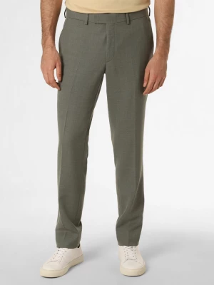 J.Lindeberg Męskie spodnie od garnituru modułowego Mężczyźni Modern Fit zielony jednolity,