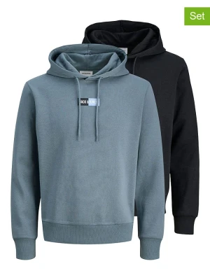 Jack & Jones Bluza (2 szt.) w kolorze niebieskim i czarnym rozmiar: L