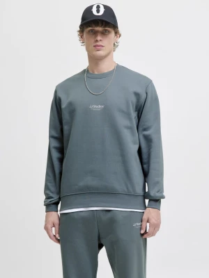 Jack & Jones Bluza męska - JJEsoho Mężczyźni Materiał dresowy niebieski jednolity,