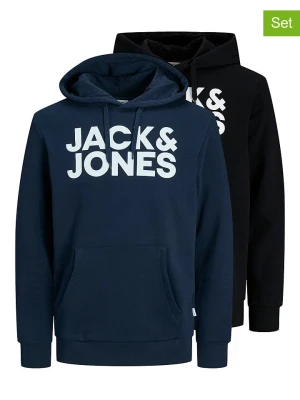 Jack & Jones Bluzy (2 szt.) w kolorze czarnym i granatowym rozmiar: L