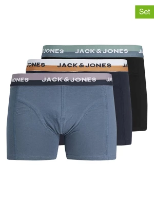 Jack & Jones Bokserki (3 pary) "Eric" w kolorze niebieskim, granatowym i czarnym rozmiar: S