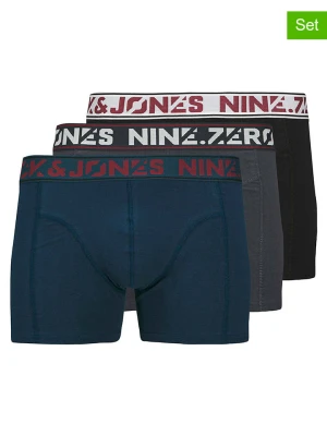 Jack & Jones Bokserki (3 pary) "Jaccolton" w kolorze niebiesko-szaro-czarnym rozmiar: S