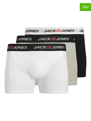 Jack & Jones Bokserki (3 pary) w kolorze białym, czarnym i szarym rozmiar: S