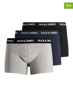 Jack & Jones Bokserki (3 pary) w kolorze czarnym, granatowym i szarym rozmiar: XXL
