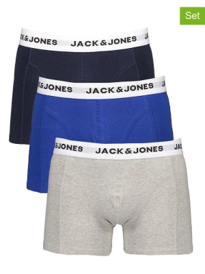 Jack & Jones Bokserki (3 pary) w kolorze granatowym, niebieskim i jasnoszarym rozmiar: S