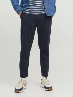 Jack & Jones Chinosy Harlow 12242188 Granatowy Tapered Fit