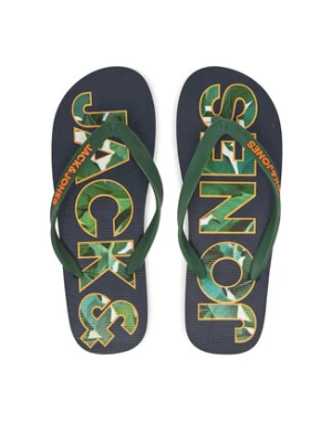 Jack&Jones Japonki Jfwlogo Palm Print Flip Flop Ln 12230642 Granatowy