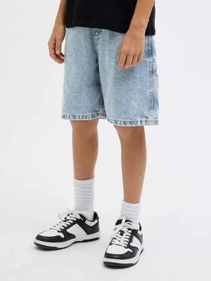 JACK & JONES Junior Bermudy dżinsowe "Tony" w kolorze błękitnym rozmiar: 152