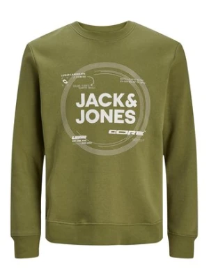 Jack & Jones Junior Bluza 12247681 Zielony Standard Fit