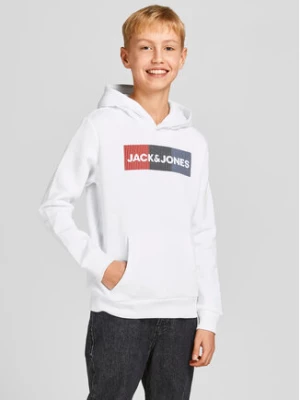 Jack&Jones Junior Bluza Corp Logo 12152841 Biały Regular Fit