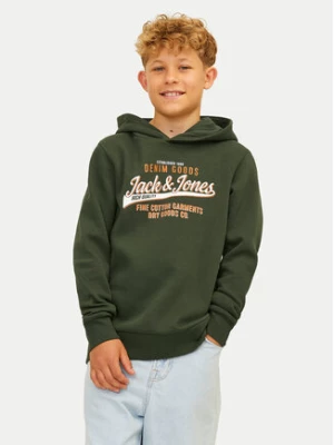 Jack&Jones Junior Bluza Logo 12258824 Zielony Regular Fit