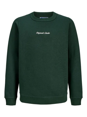 JACK & JONES Junior Bluza "Norrebro" w kolorze ciemnozielonym rozmiar: 140