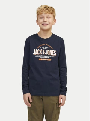 Jack&Jones Junior Bluzka Logo 12258880 Granatowy Regular Fit